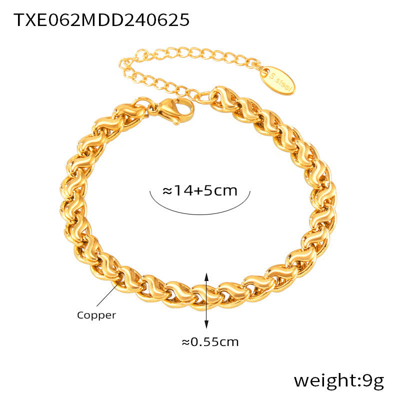 Cuban Necklace & Bracelet Set
