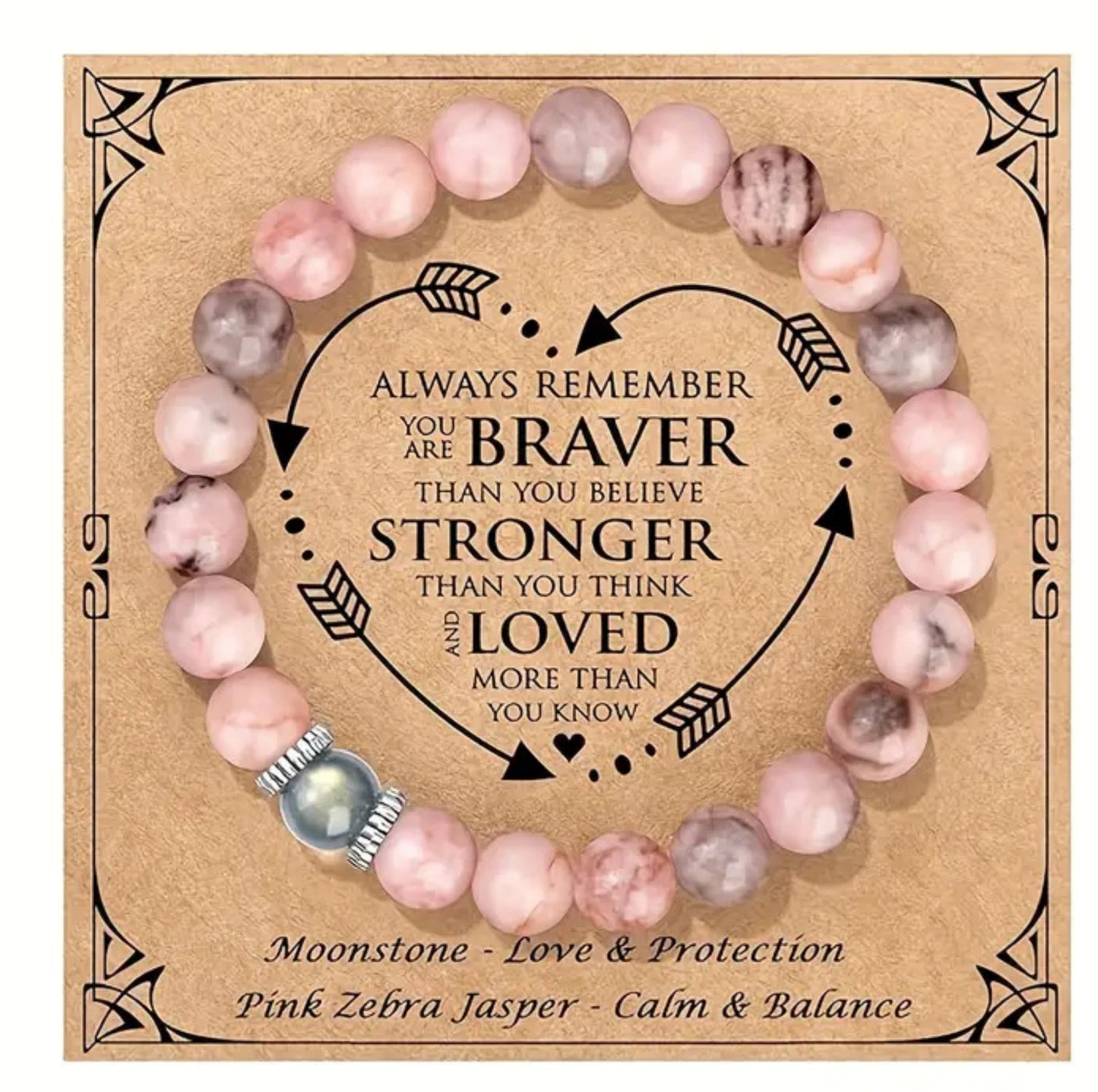 Mixed Natural Stone Message Bracelets