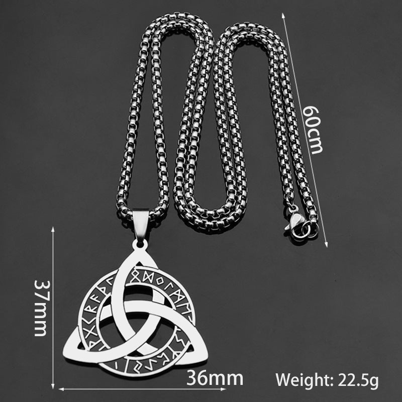 Viking Celtic Knot Stainless Steel Necklace