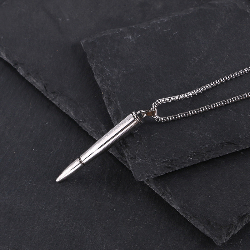 Titanium Steel Bullet Necklace