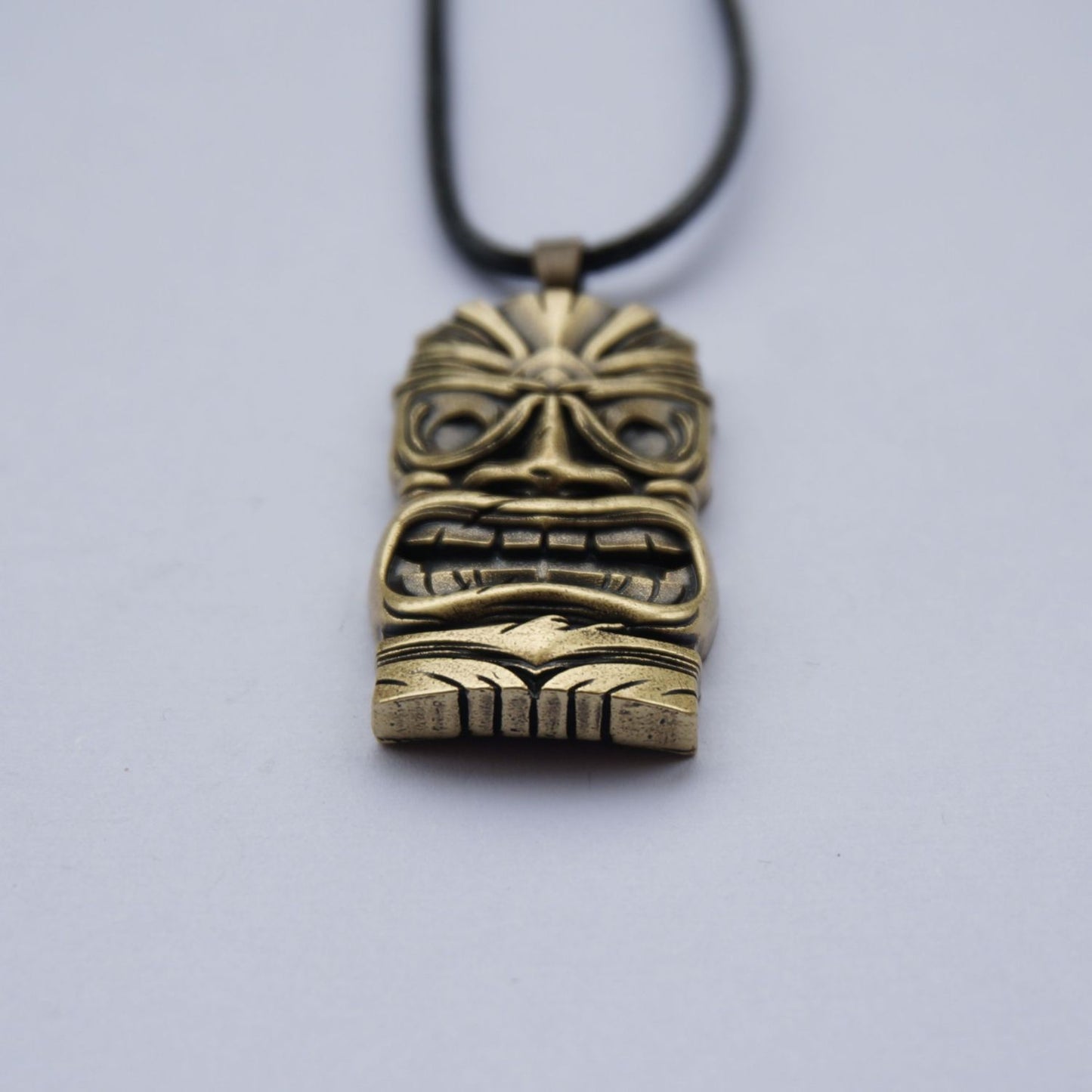 Hawaiian Tiki God Pendant Necklace