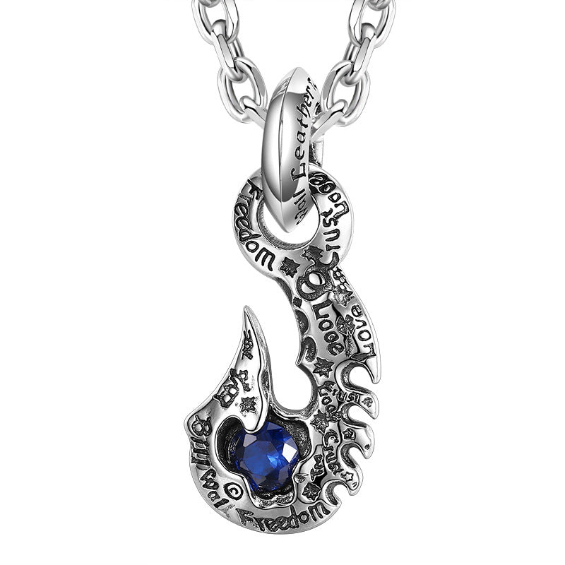 S925 Sterling Silver Love Hook Necklace
