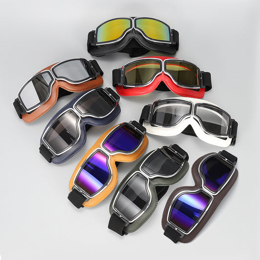 Retro Style Motorcycle Riding Goggles