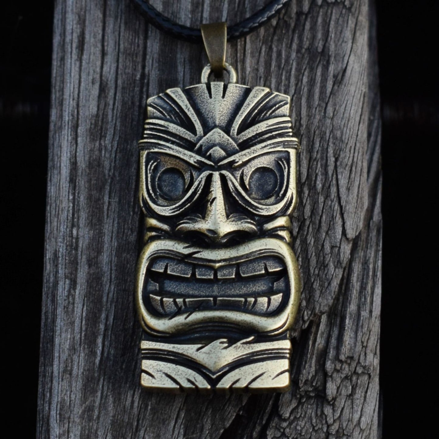 Hawaiian Tiki God Pendant Necklace