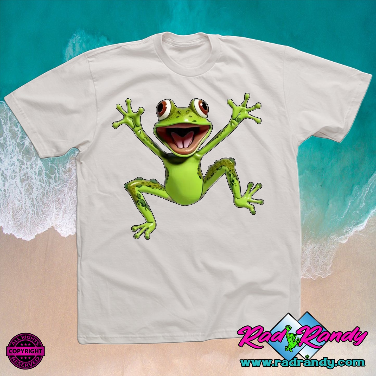 Happy Frog. PNG Digital Print file.