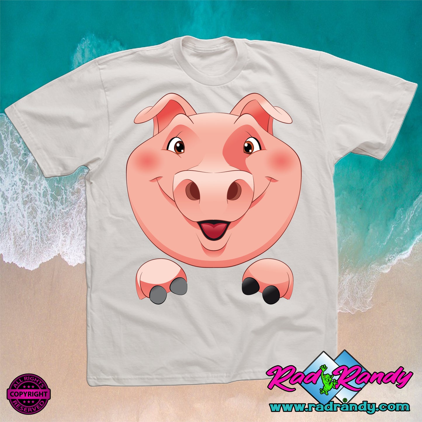 Happy Pig Face. PNG Digital Print file.