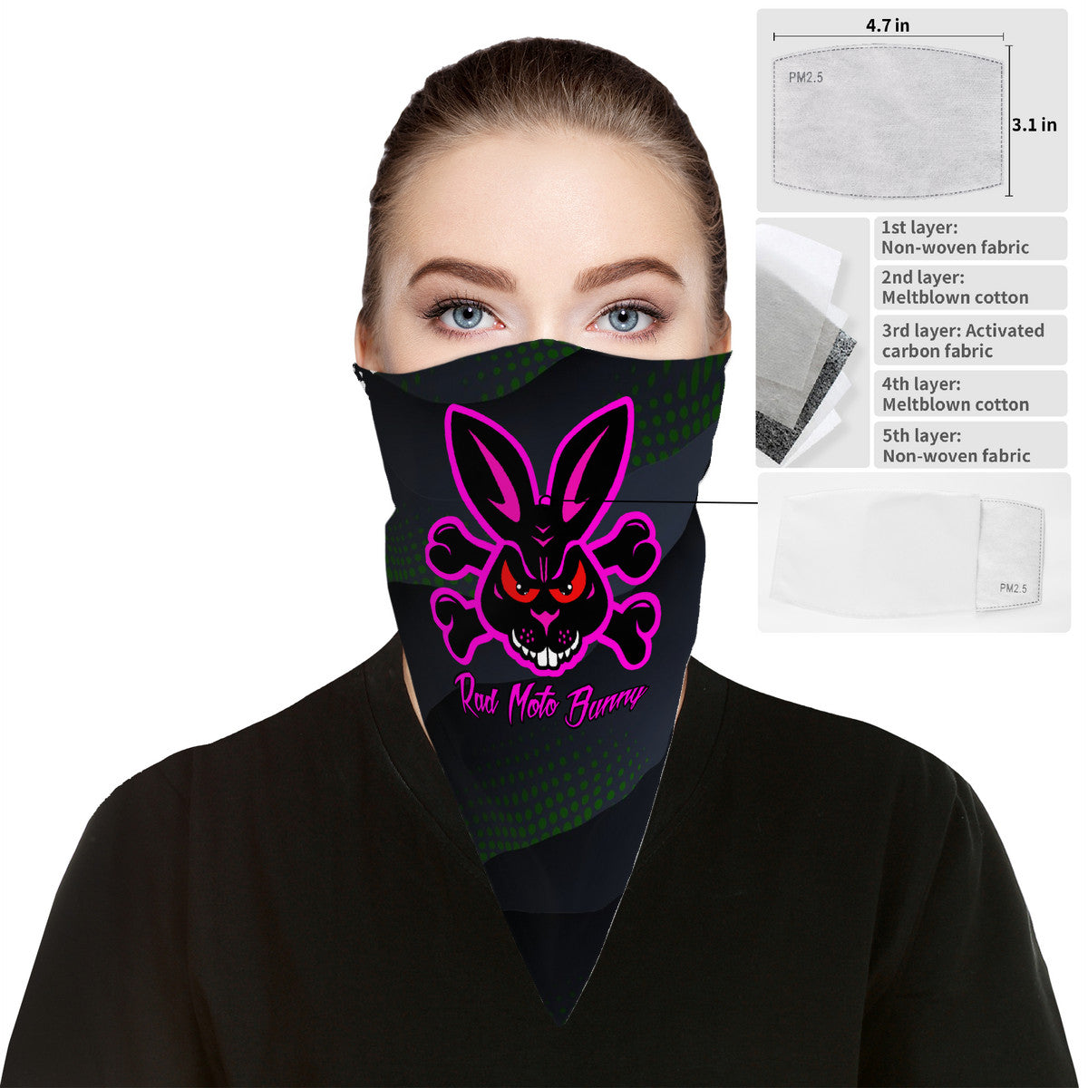 Rad Moto Bunny Scarf/Bandana