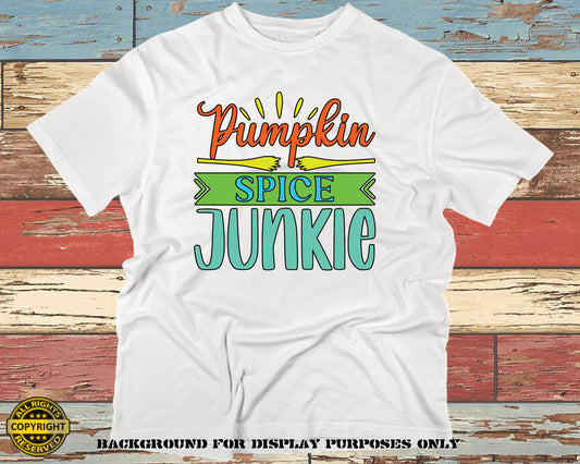 Pumpkin Spice Junkie, SVG Digital Cut or Print files.