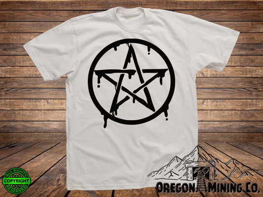 Dripping Pentagram. SVG Digital Cut or Print files.