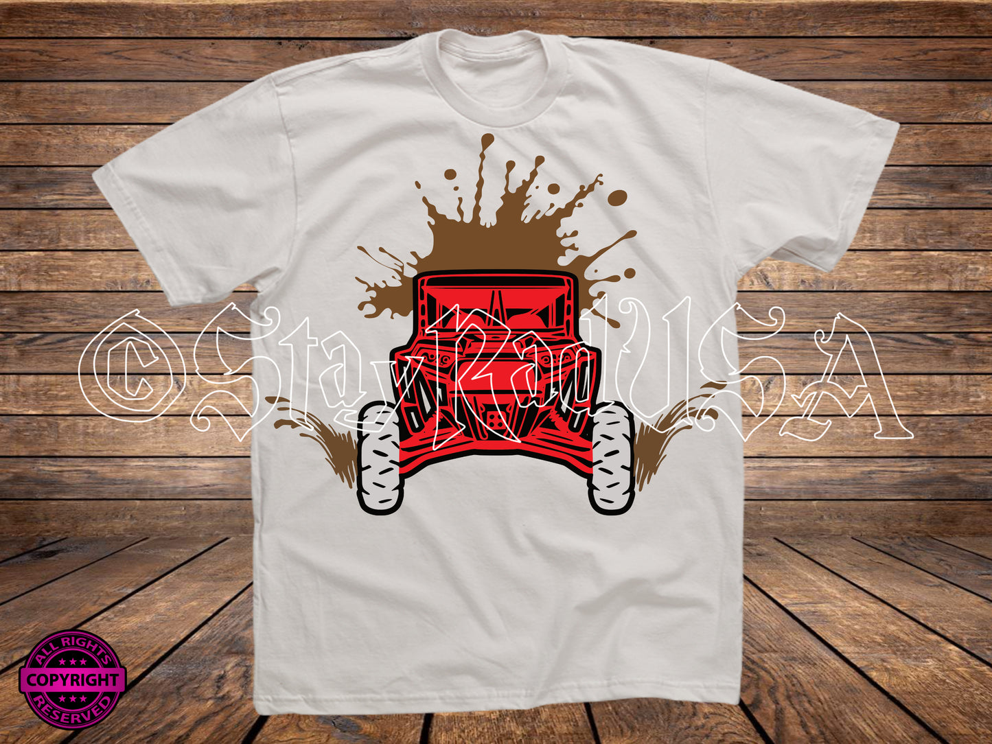 Mud Splash ATV, SVG Digital Cut or Print file.