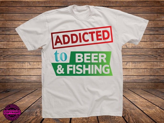 Addicted to Beer & Fishing, SVG Digital Cut or Print file.