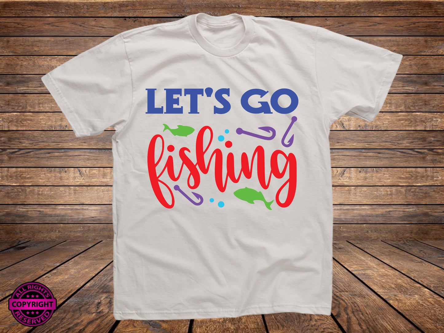 Let's go fishing, SVG Digital Cut or Print file.