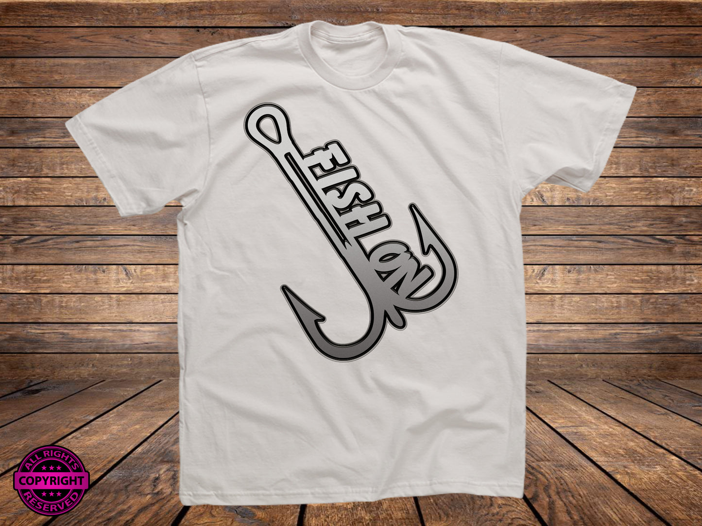 Fish on, Fish Hook. SVG Digital Cut or Print file.