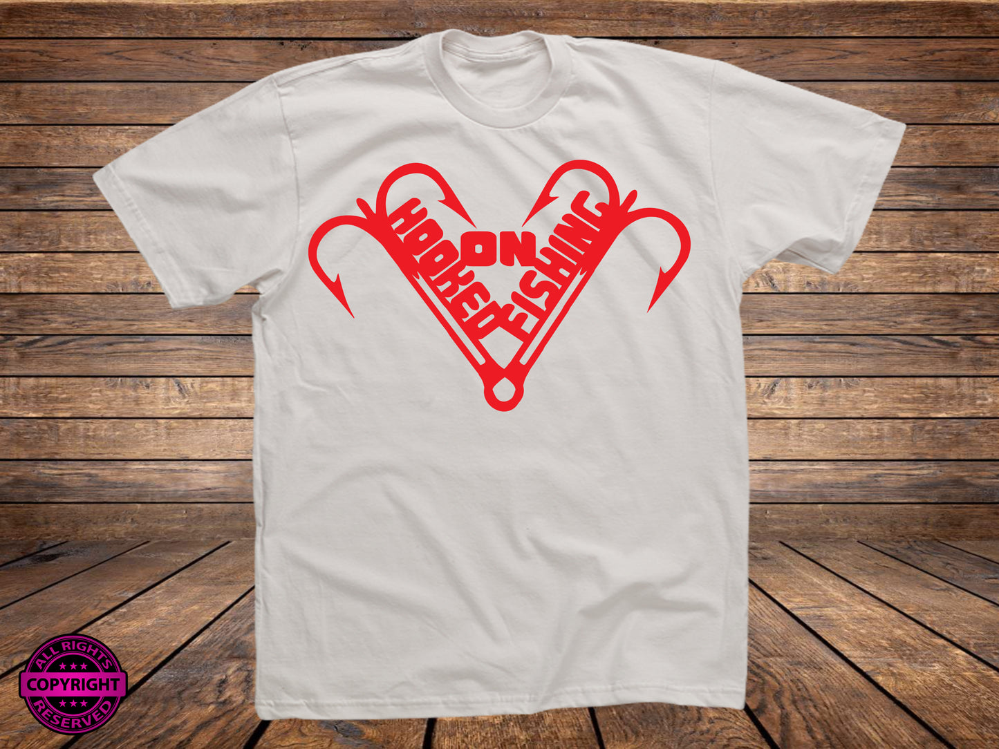 Hooked on Fishing, Fish Hooks, SVG Digital Cut or Print file.