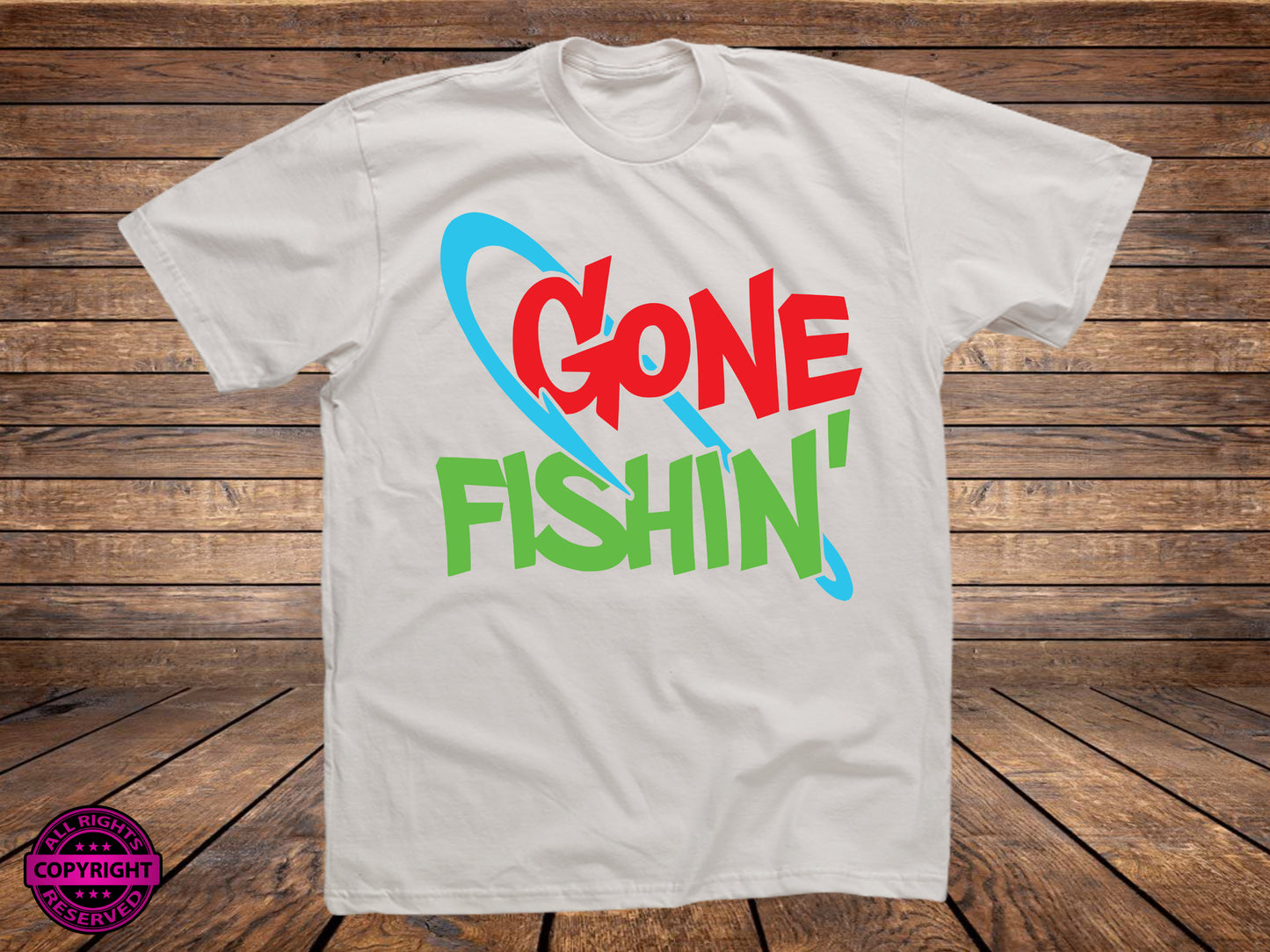 Gone fishin', SVG Digital Cut or Print file.