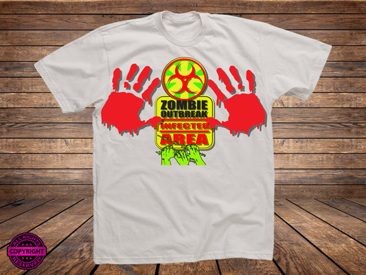 Zombie Outbreak. PNG Digital Print file.