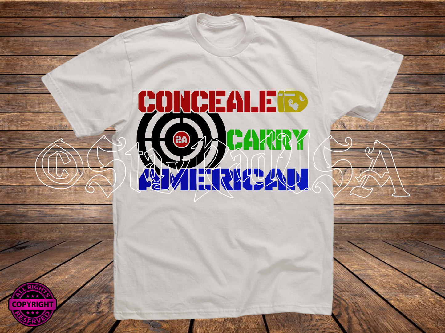 Concealed Carry American. PNG Digital Print file.
