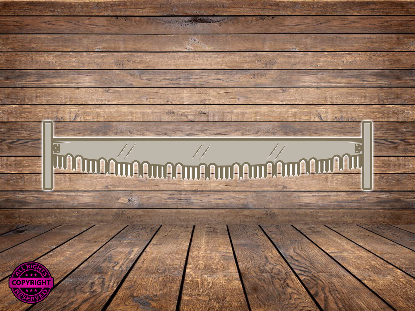 Lumber Jack Saw, SVG Digital Cut or Print file.