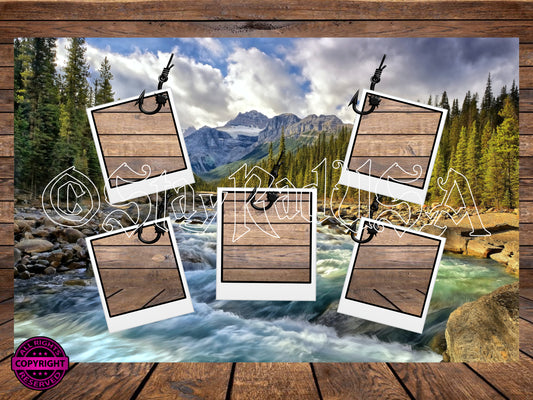 Fishing Photo Memories, Tumbler Wrap, Digital Print file. #19-0