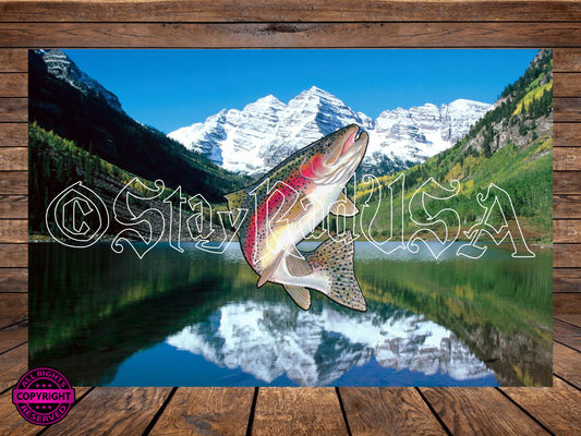 Trout Tumbler Wrap. JPG Digital Print file.
