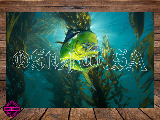 Deep Ocean Mahi Mahi, Tumbler Wrap, Digital Print file. #256