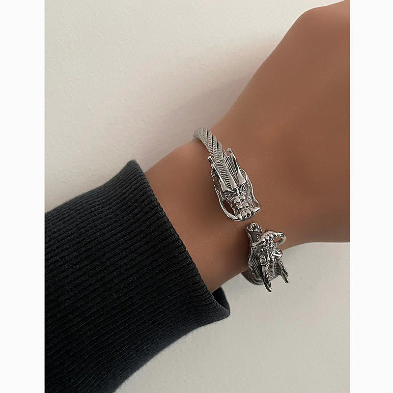Dragon Head Cable Bracelet