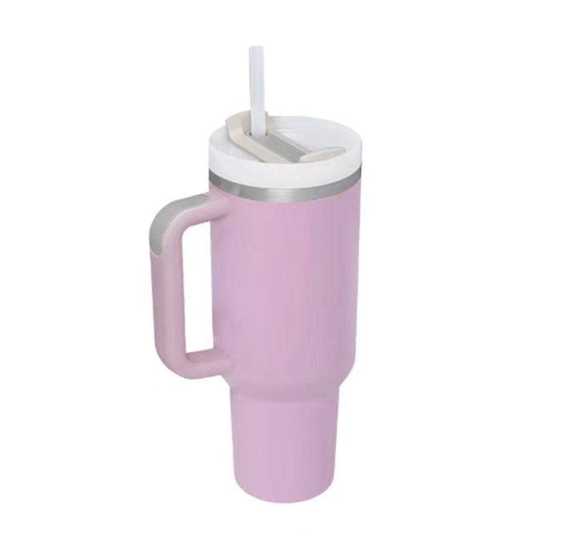 40 Oz Stainless Steel Tumbler with Lid & Straw
