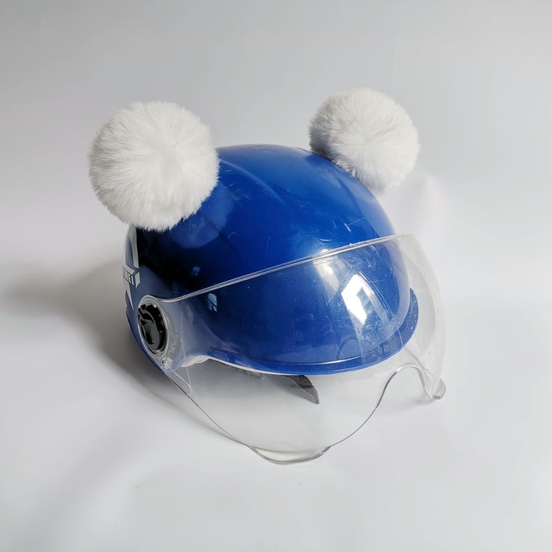 Puffy Panda Ears Helmet Ornaments