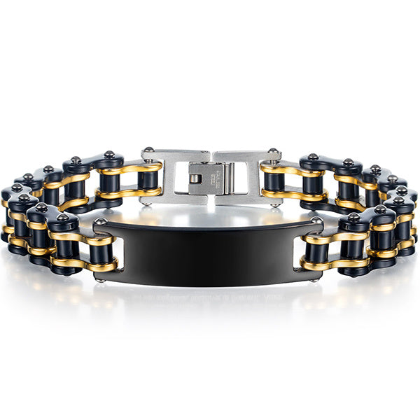 Rad Titanium Steel Motorcycle Chain Bracelet