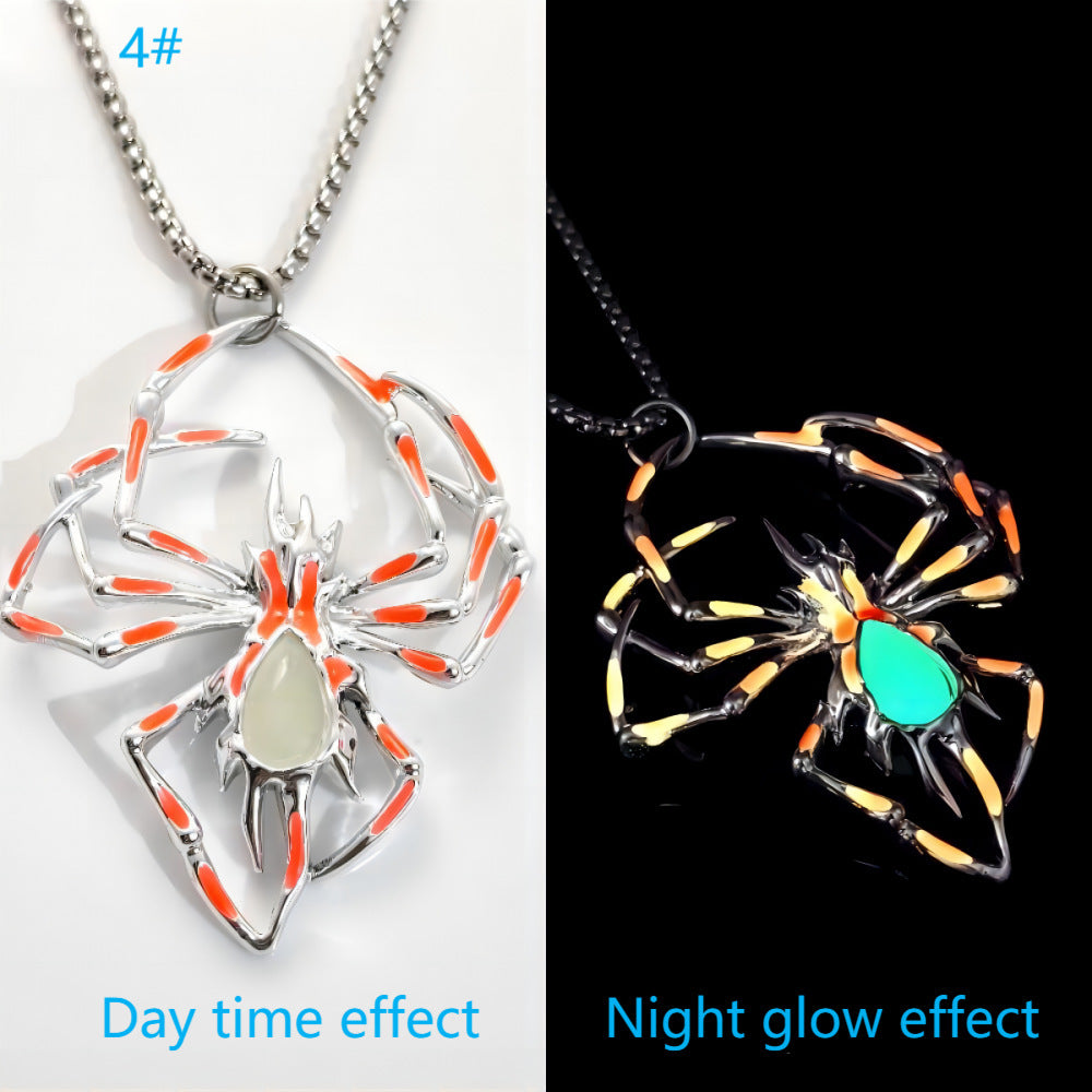 Halloween Luminous Spider Necklace