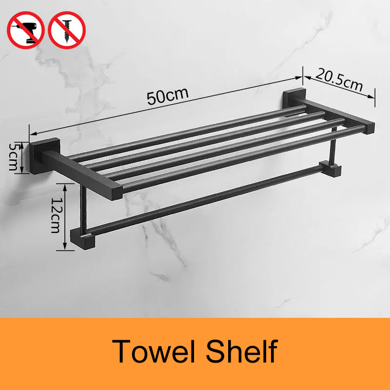Hole-free Bathroom Rack Wall Hanging