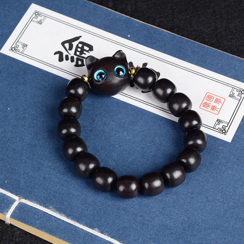 Sandalwood Cat Bracelet