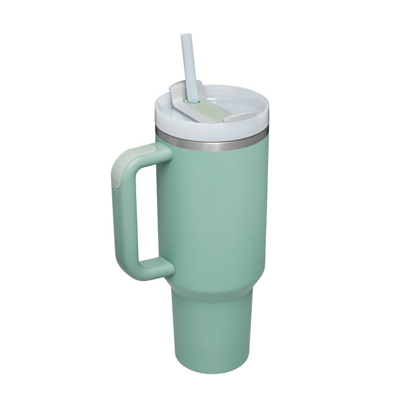 40 Oz Stainless Steel Tumbler with Lid & Straw