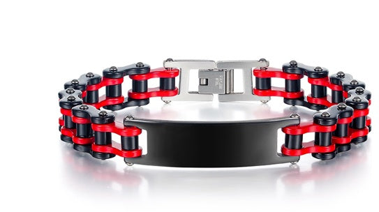 Rad Titanium Steel Motorcycle Chain Bracelet