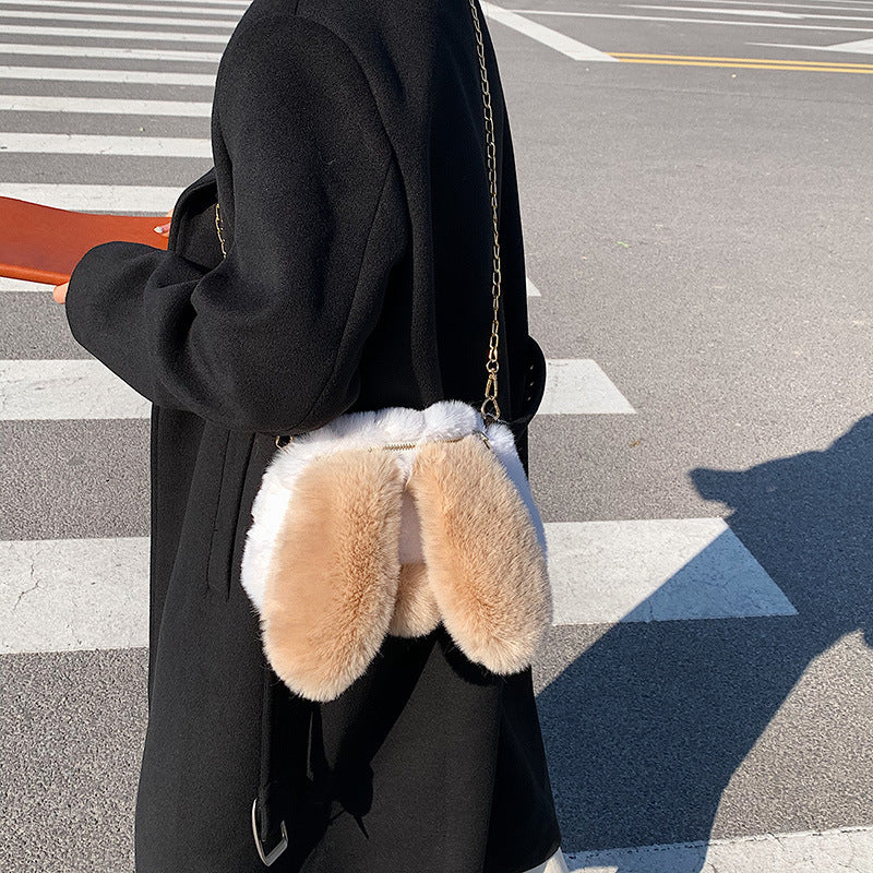 Cute Plush Ears Bunny Handbag