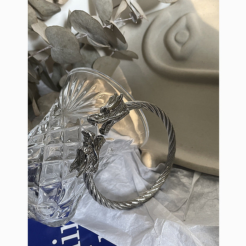 Dragon Head Cable Bracelet