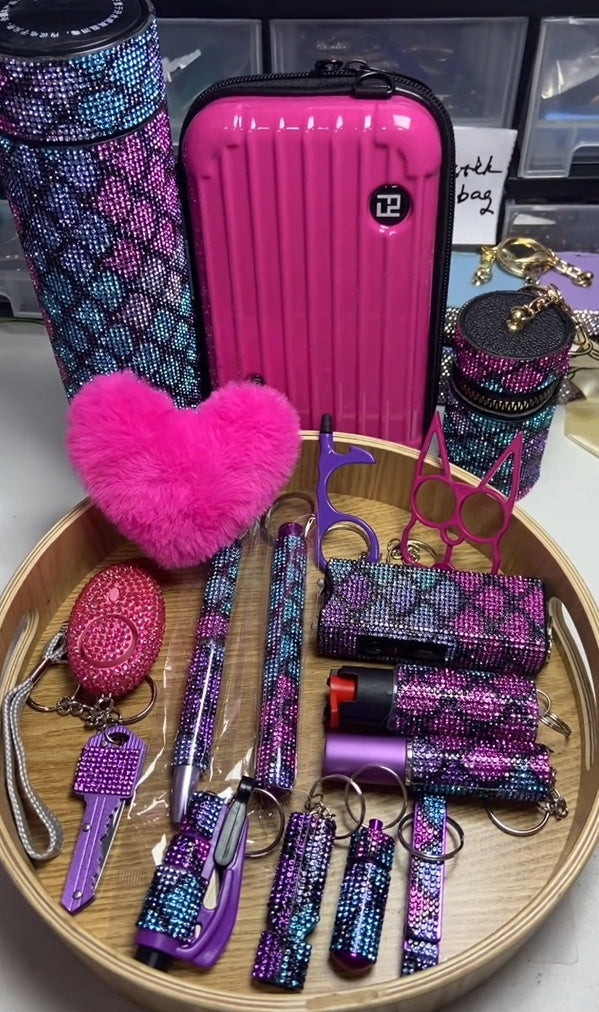 Rose Personal Safety Keychain Set