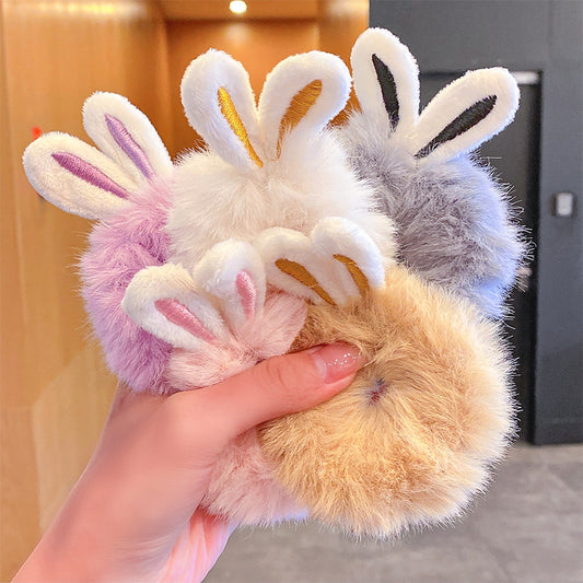 Plush Bunny Ear Hair Tie