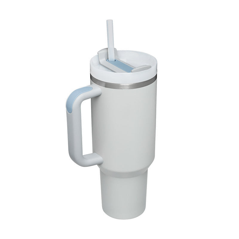 40 Oz Stainless Steel Tumbler with Lid & Straw