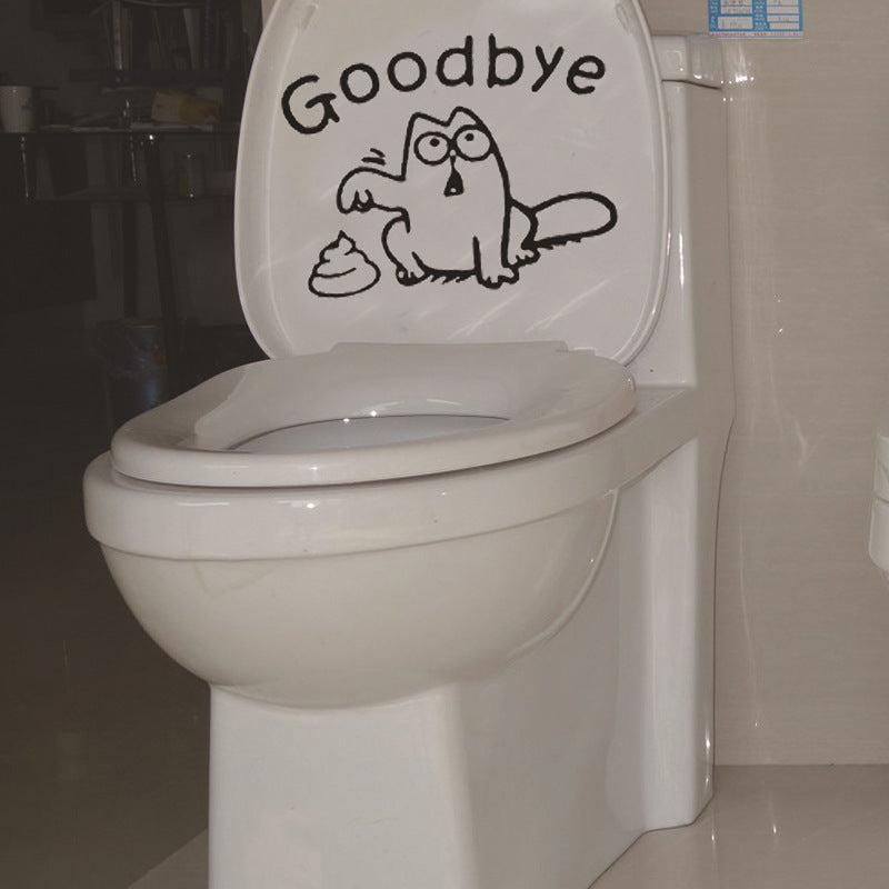 Goodbye Poop Happy Day Bathroom Decorative Sticker
