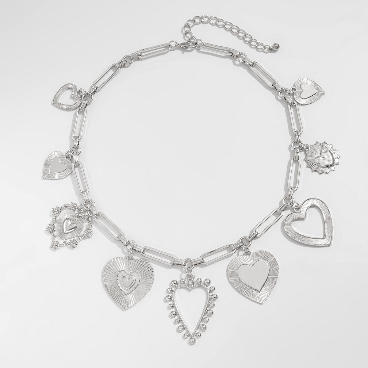 Cold Love Hearts Pendant Clavicle Chain Necklace