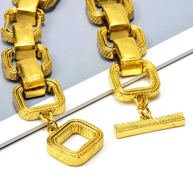 Golden Metal Buckle Bracelet