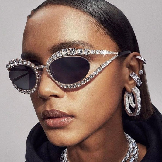 Diamond Diva Cat Eye Diamond Studded Sunglasses