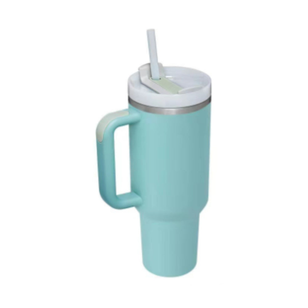 40 Oz Stainless Steel Tumbler with Lid & Straw