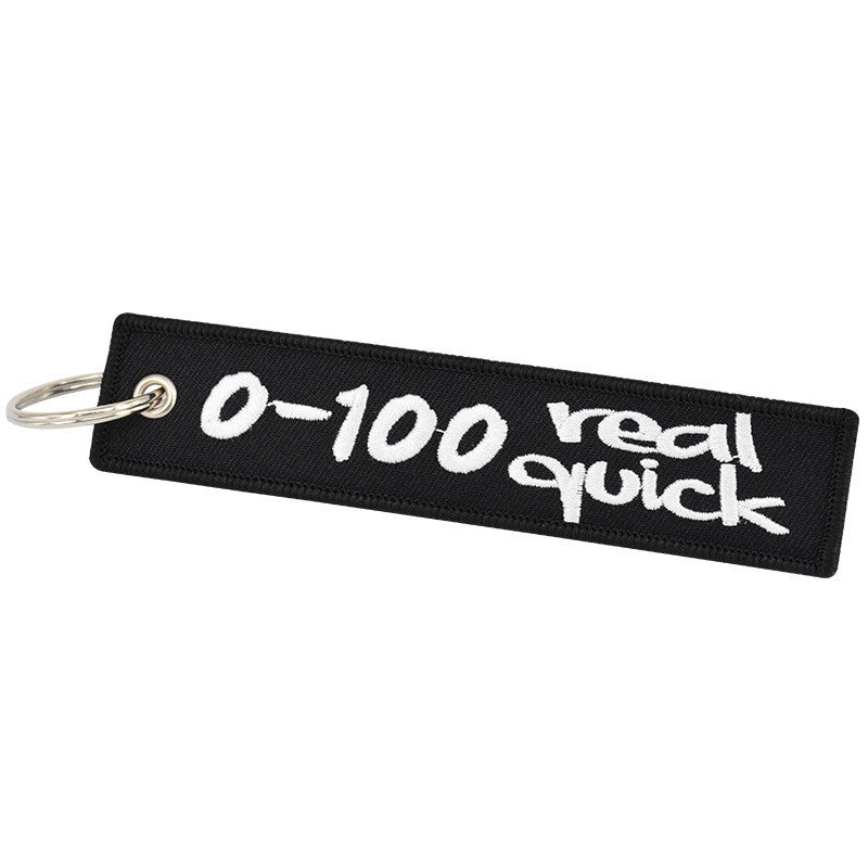 Motorcycle Embroidered Keychain