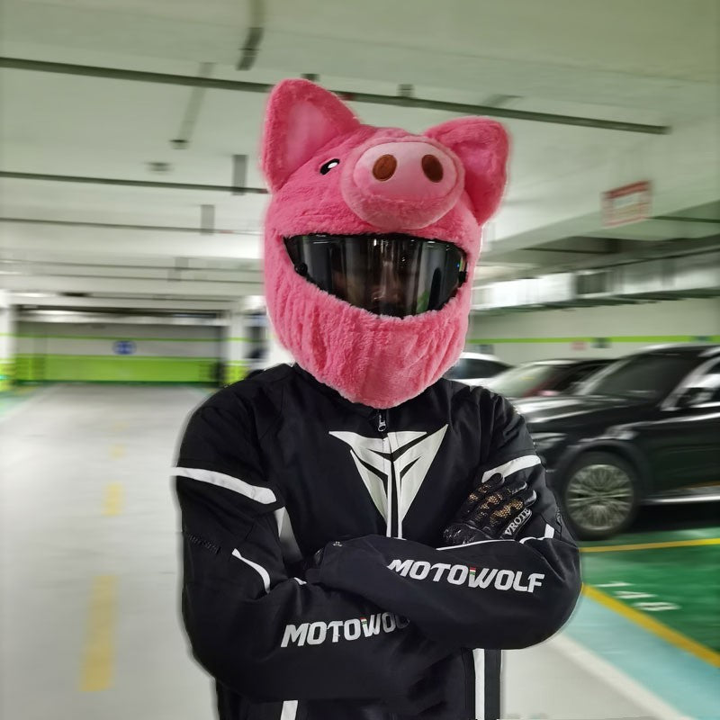Pig Helmet Plush Cartoon Cover