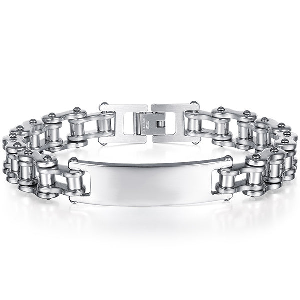 Rad Titanium Steel Motorcycle Chain Bracelet