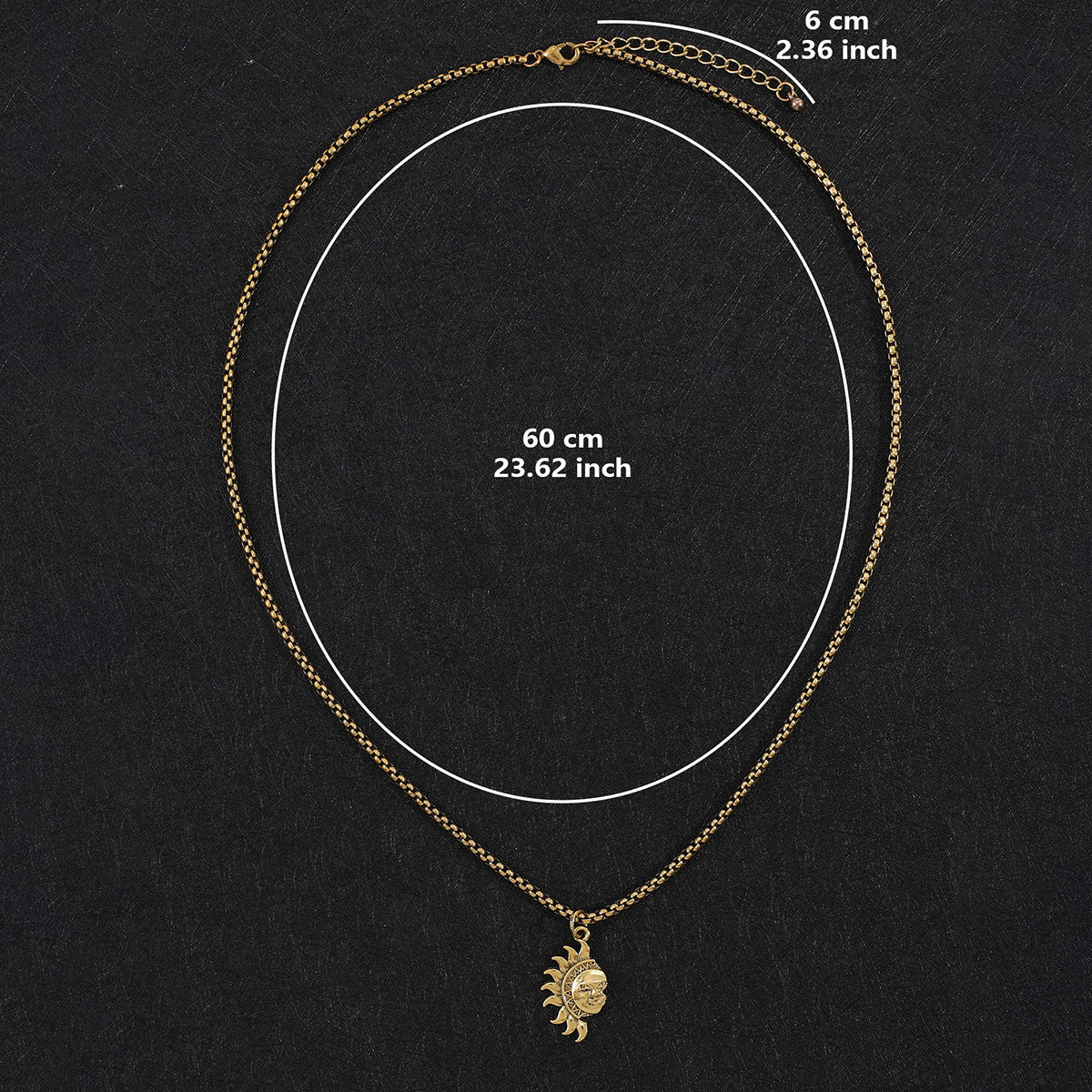 Sun And Moon Titanium Steel Couple's Necklace / Earings