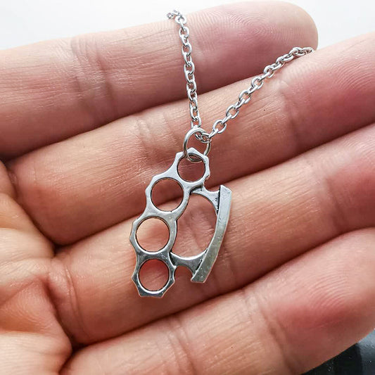 Brass Knuckles Pendant Necklace