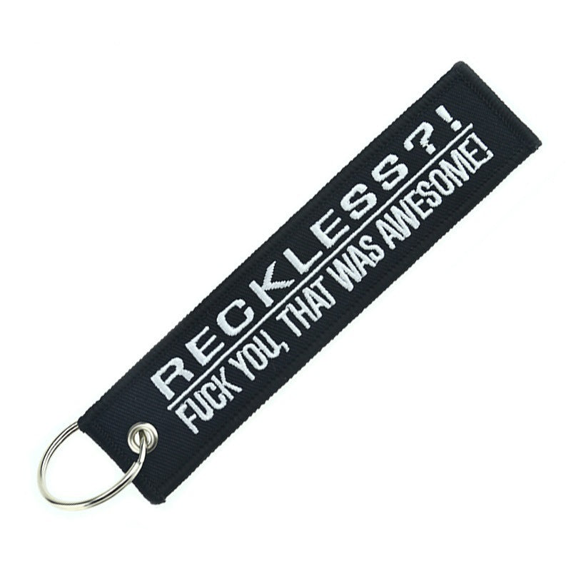 Motorcycle Embroidered Keychain